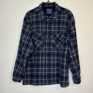 Pendelton Virgin Wool Plaid Button Down XL